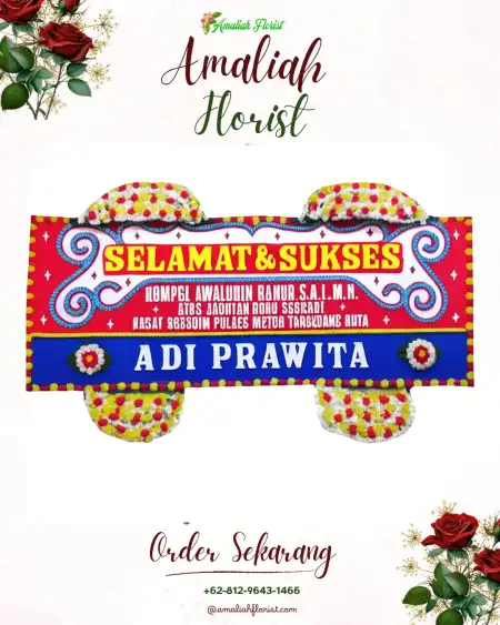 Papan Bunga Ucapan Selamat Kebun Bunga